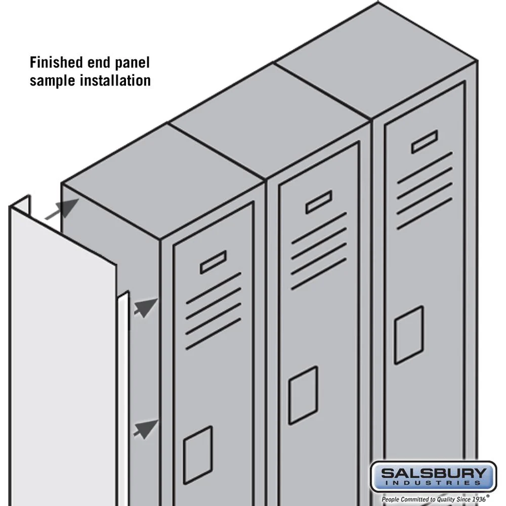 Finished End Panel - for 6 Feet High 18 Inch Deep Metal Locker by Salsbury - Image 4