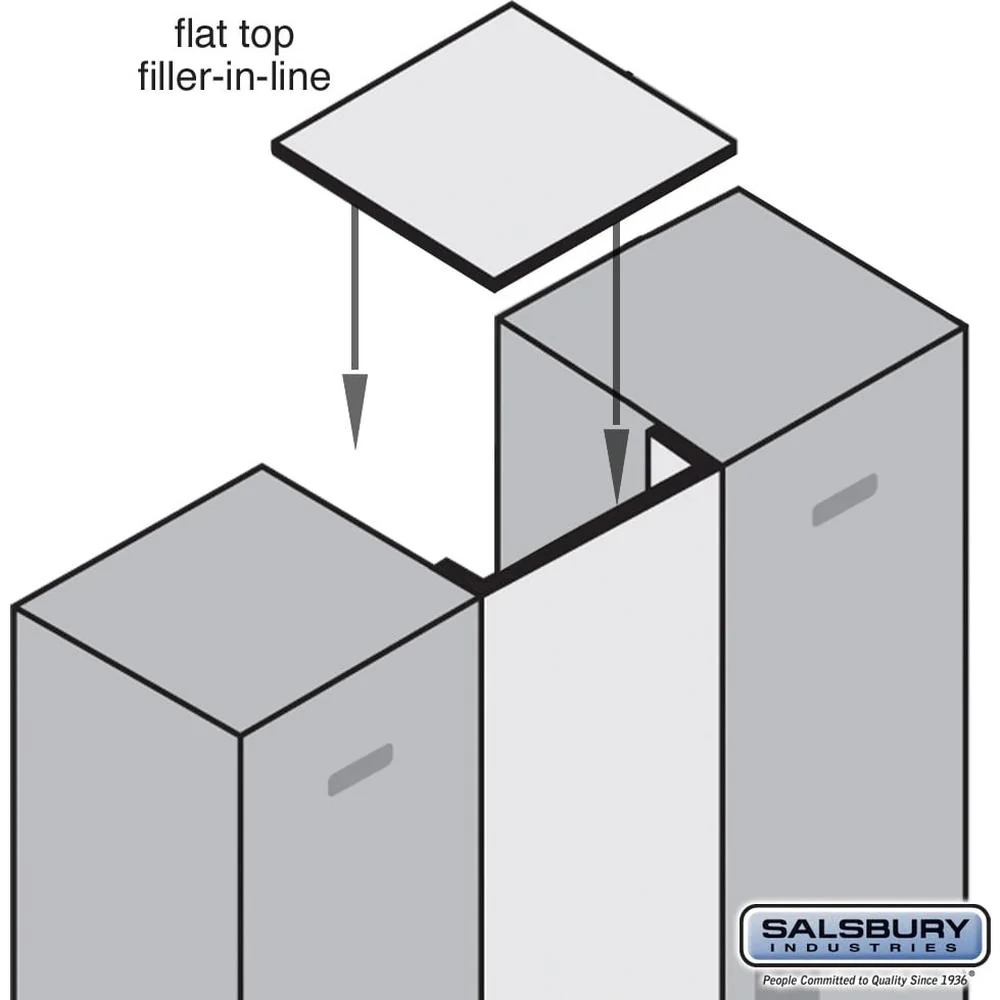 Flat Top Filler - In-Line - 15" Wide - for 18 Inch Deep Designer Wood Locker by Salsbury - Image 7