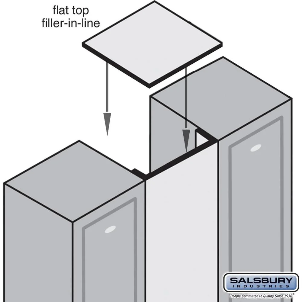 Flat Top Filler - In-Line - 15" Wide - for 18 Inch Deep Solid Oak Executive Wood Locker by Salsbury - Image 4
