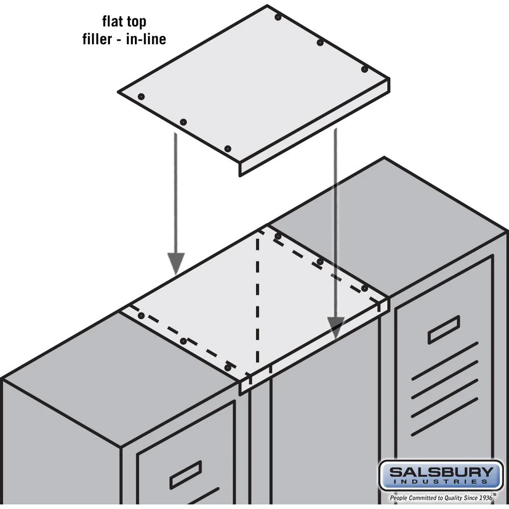 Flat Top Filler - In-Line - for 21 Inch Deep Metal Locker by Salsbury - Image 4