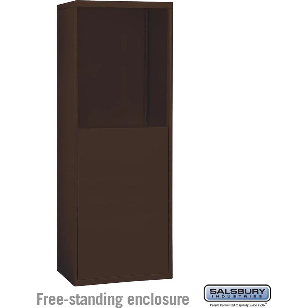 Free-Standing Enclosure for #19158-16 and #19158-20 - Recessed Mounted Cell Phone Lockers - Aluminum by Salsbury - Image 4