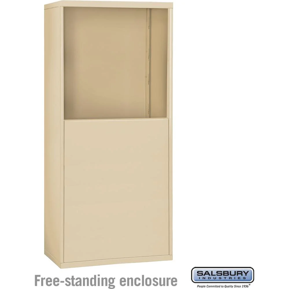 Free-Standing Enclosure for #19158-25 - Recessed Mounted Cell Phone Lockers - Aluminum by Salsbury - Image 5