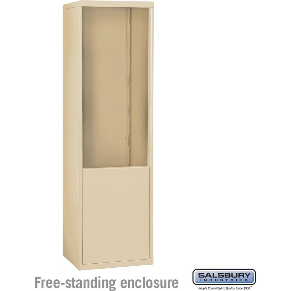Free-Standing Enclosure for #19178-21 - Recessed Mounted Cell Phone Lockers - Aluminum by Salsbury - Image 5