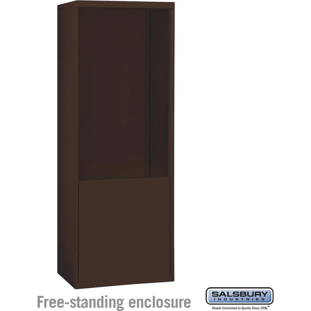 Free-Standing Enclosure for #19178-24 and #19178-28 - Recessed Mounted Cell Phone Lockers - Aluminum by Salsbury - Image 4