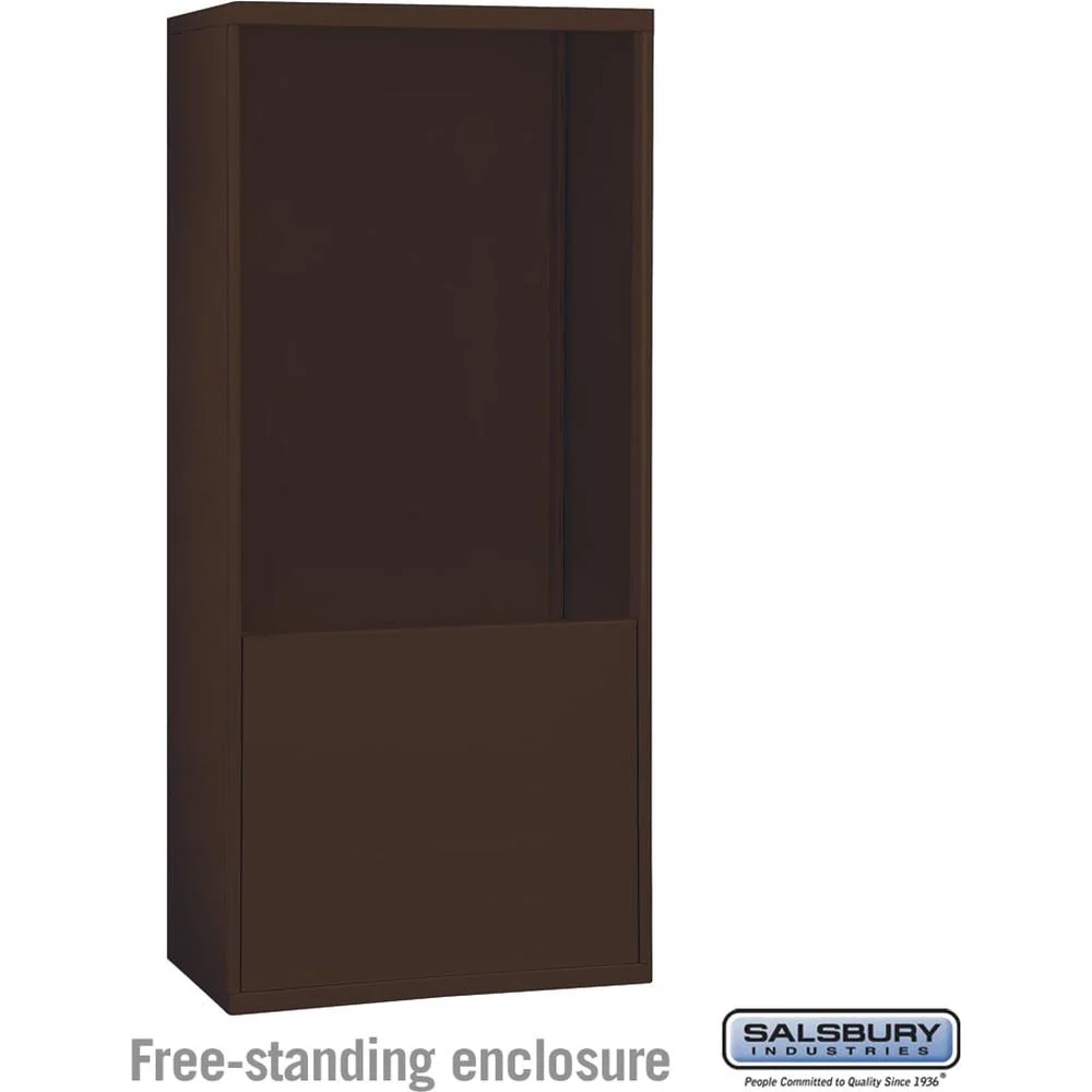 Free-Standing Enclosure for #19178-35 - Recessed Mounted Cell Phone Lockers - Aluminum by Salsbury - Image 4