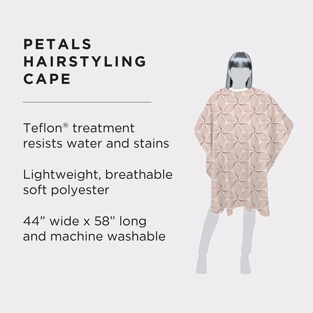Fromm Apparel Studio Premium Petals Hairstyling Cape - Snap Closure / 44"W x 58"L - Image 2