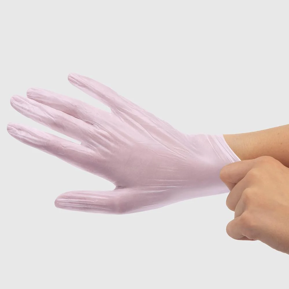 Fromm Color Studio Lilac Powder Free Vinyl Gloves - Large / 100 Pack - Image 3
