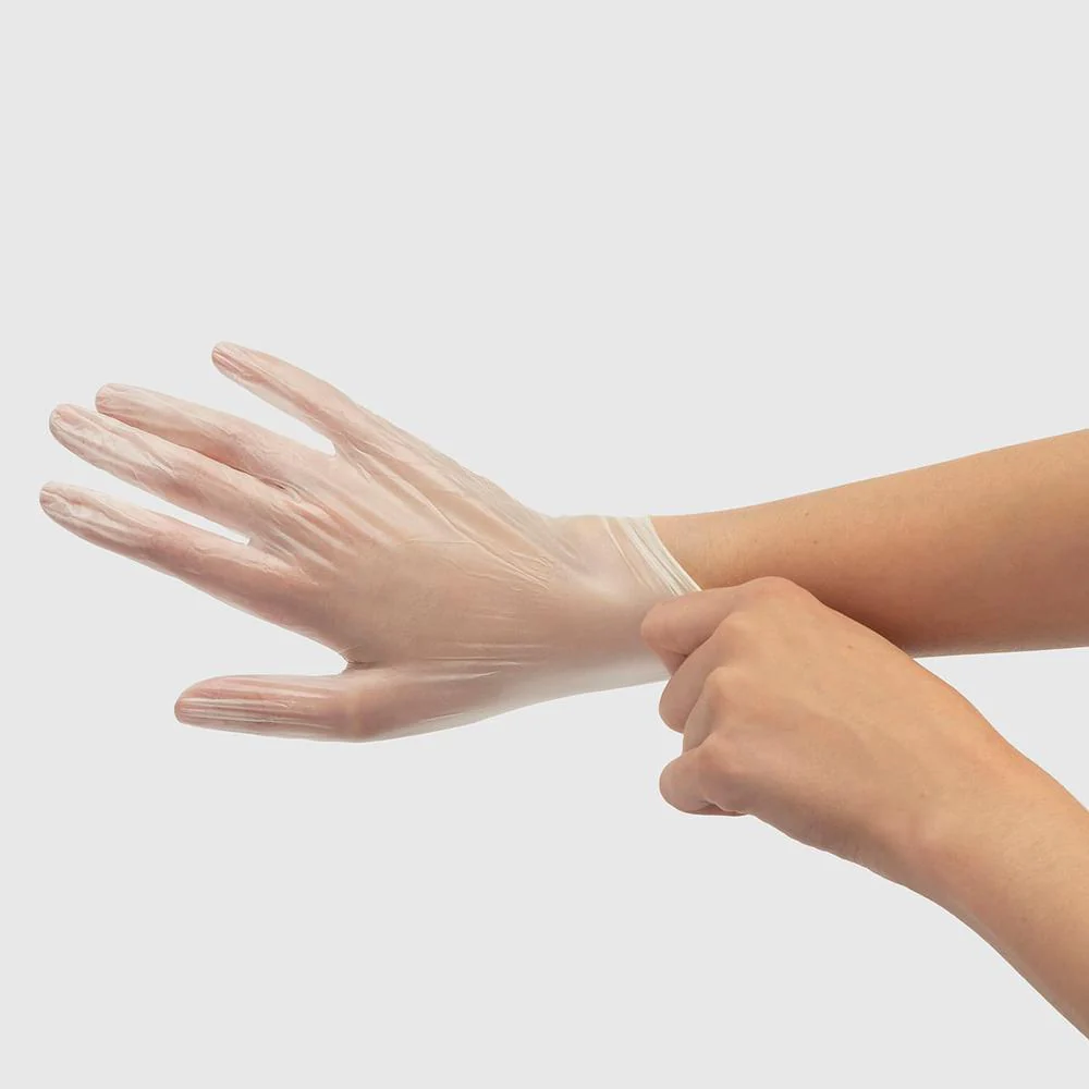 Fromm Color Studio Powder Free Clear Vinyl Gloves - Extra Large / 100 Pack - Image 2