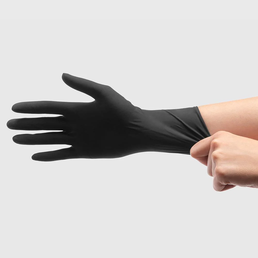 Fromm Color Studio Reusable Black Latex Gloves - Medium / 12 Pack - Image 2