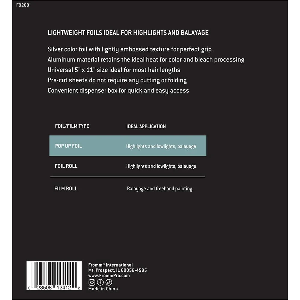 Fromm Color Studio Silver Pop-Up Foil - 5" x 11" / 500 Pack - Image 4