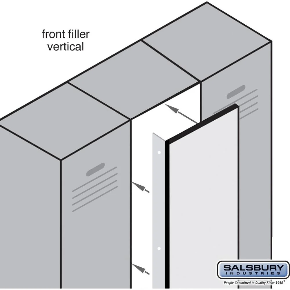 Front Filler - Vertical - 15" Wide for Heavy Duty Plastic Locker by Salsbury - Image 5