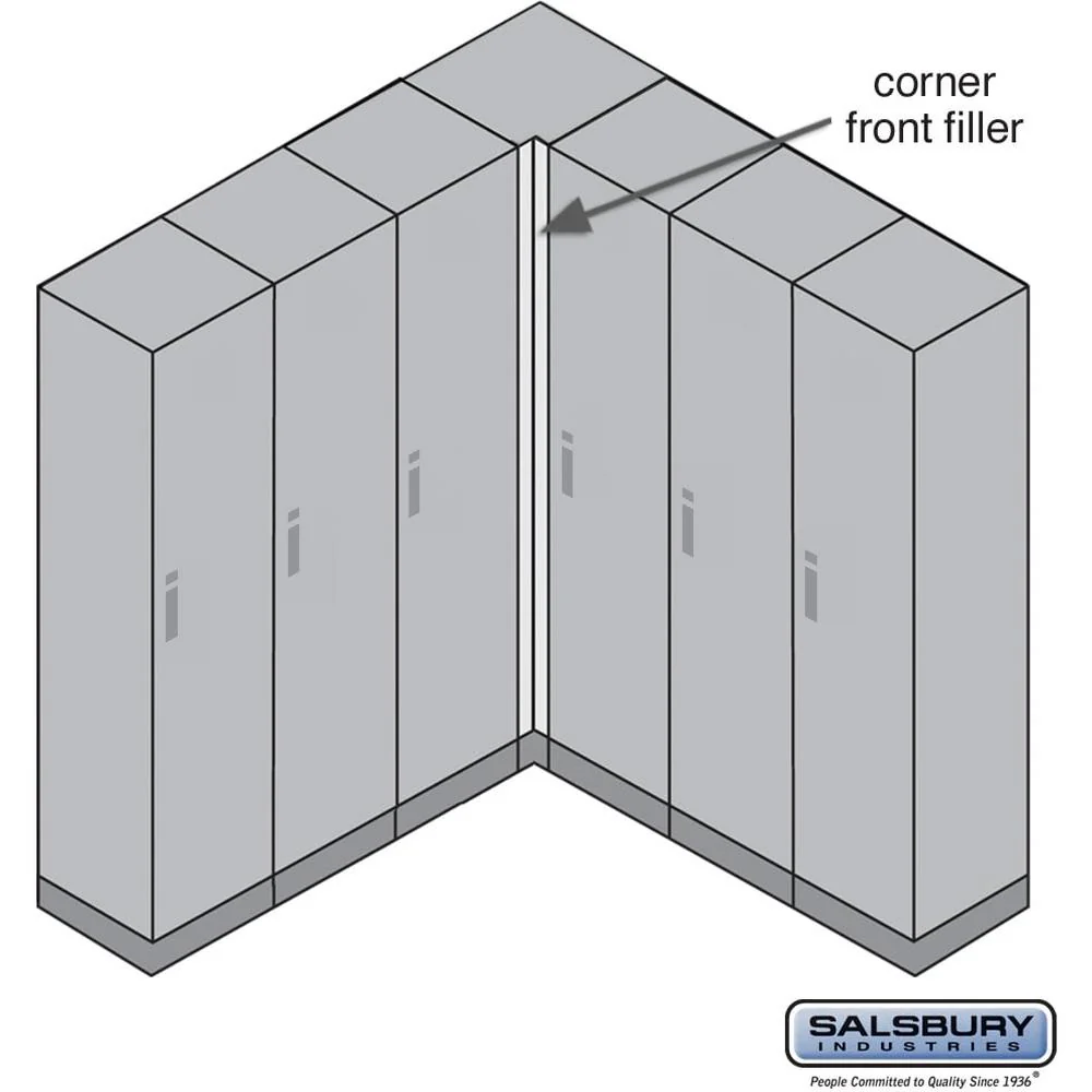 Front Filler - Vertical - Corner - for Premier Wood Lockers by Salsbury