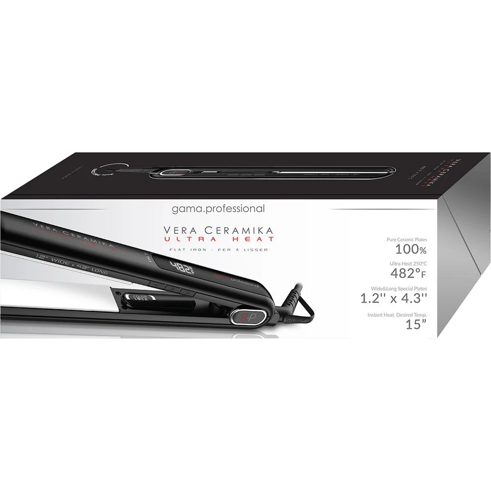 G-EVO Ultra Heat Vera Ceramica Straightener - 1.2" by GA.MA Italy Professional - Image 4