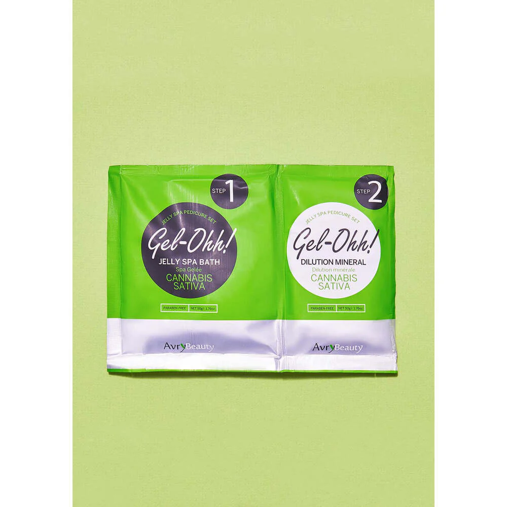 Gel-Ohh Jelly Spa Pedi Bath - Cannabis Sativa / Case of 30 SETS - (30) Cannabis Sativa Jelly Spa Bath / 50 Grams - 1.76 oz. Each + (30) Cannabis Sativa Dilution Mineral / 50 Grams - 1.76 oz. Each - Image 4