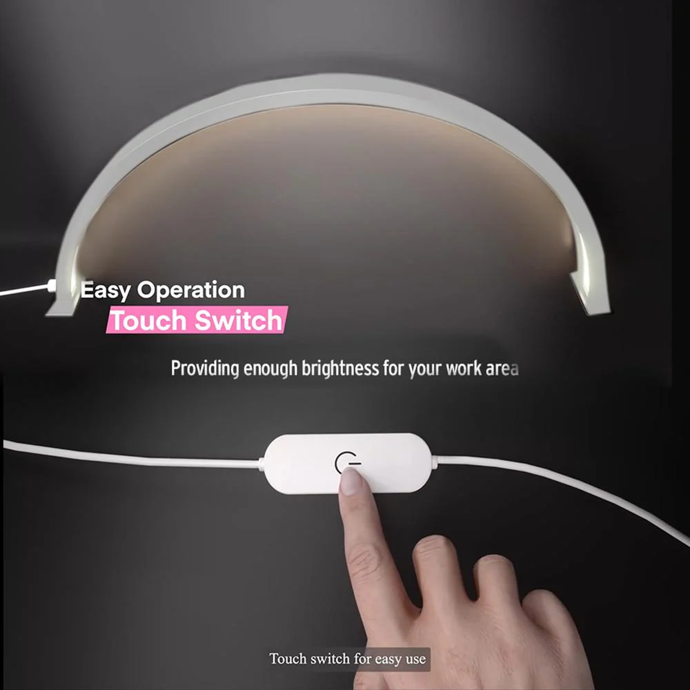 Gelaxy Half Moon LED Manicure Lamp with Crystal Accents - White - Image 4
