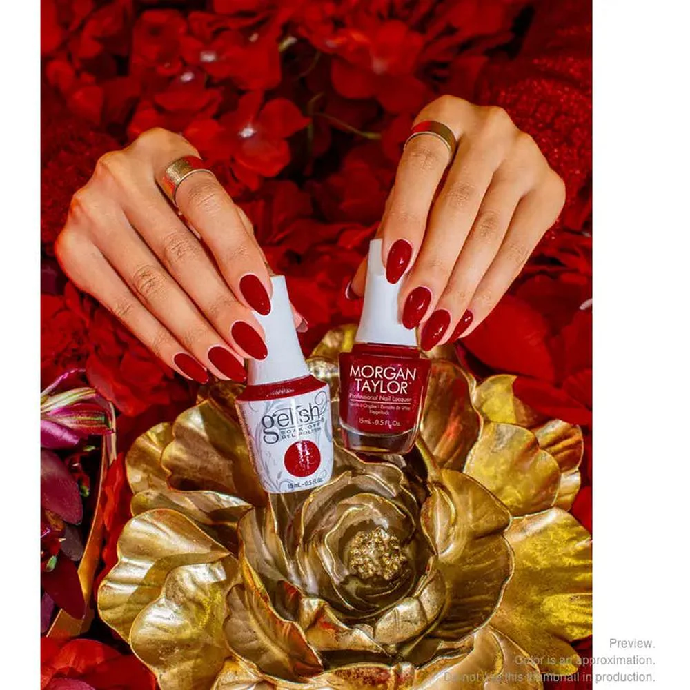 Gelish & Morgan Taylor Duo - Floral Wonderland -Poinsettia Stardust / 0.5 oz. Each - Image 4