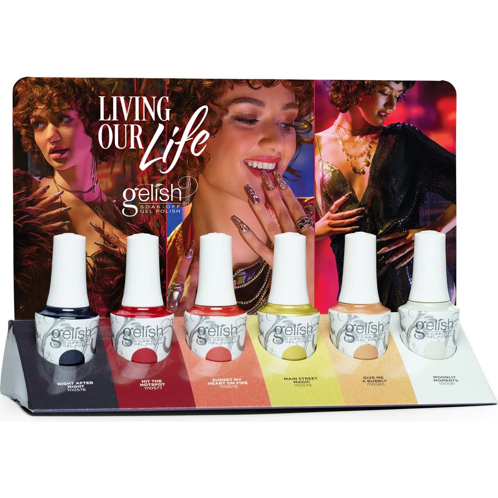 Gelish Gel Polish Living Our Life Collection 6 Piece Display
