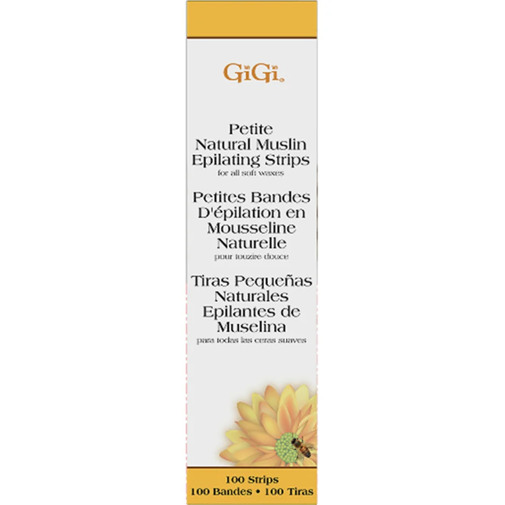 GiGi Natural Muslin Strips - Petite .75" x 4.5" / 100 Pack