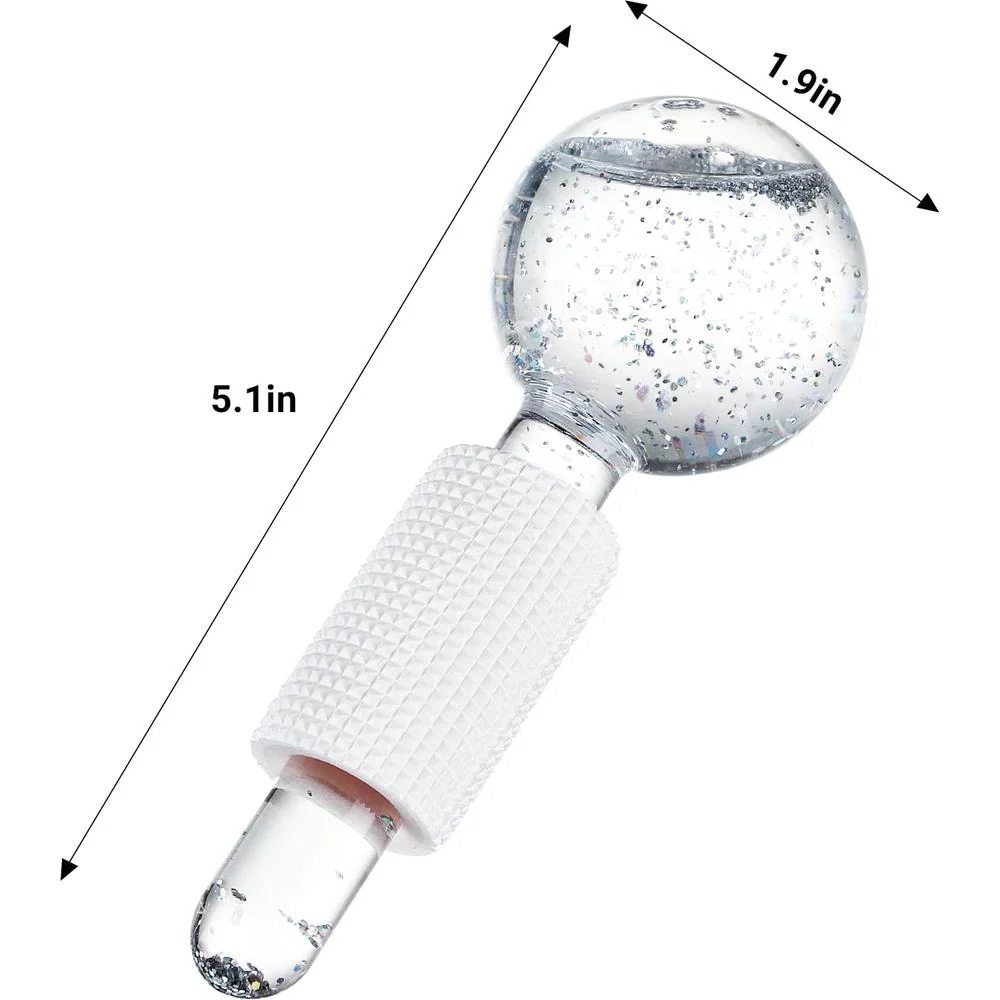 Glacial Bliss Calming Cryo Globes for Facials, Waxing and Other Treatments / 2 Clear Globes - Image 4