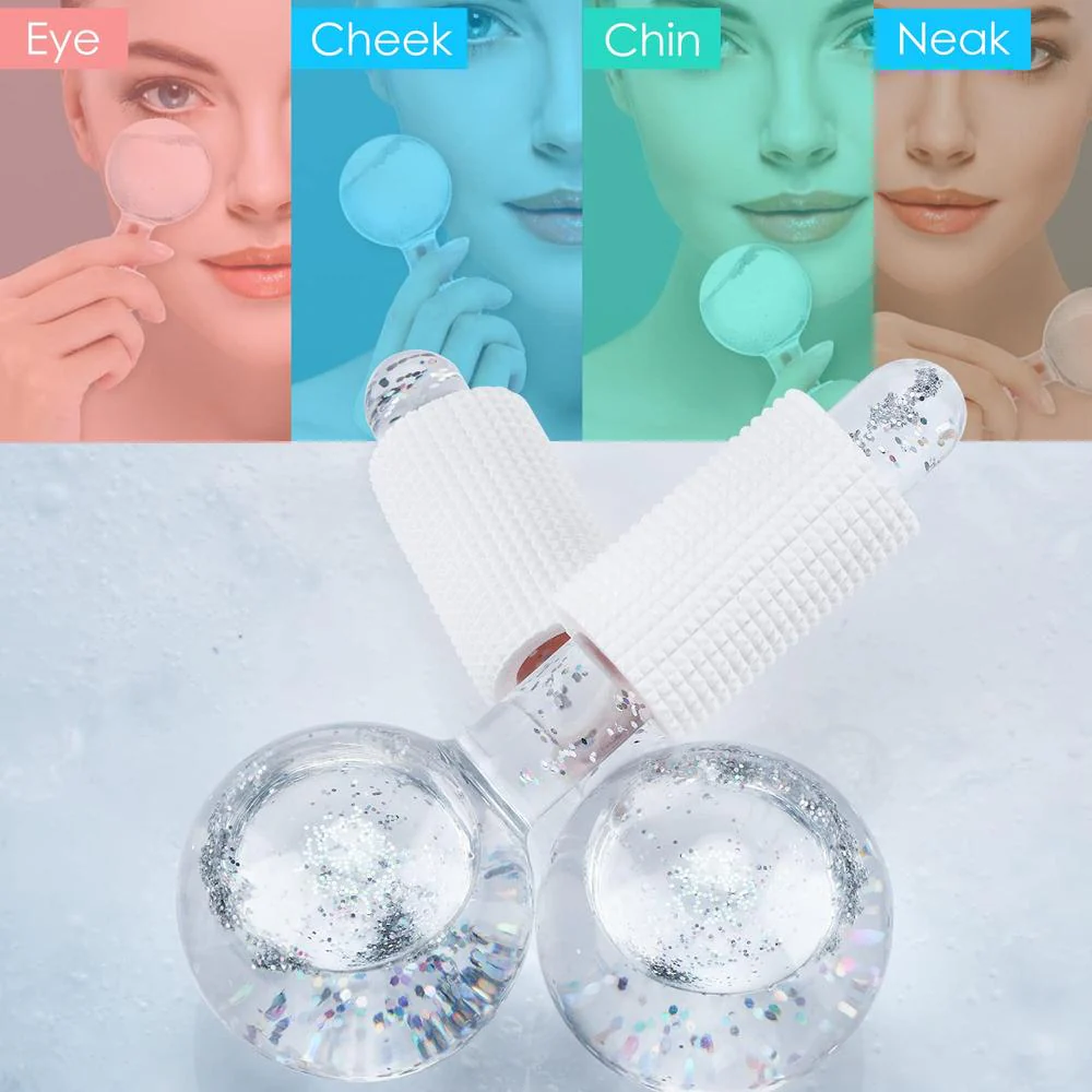 Glacial Bliss Calming Cryo Globes for Facials, Waxing and Other Treatments / 2 Clear Globes - Image 7