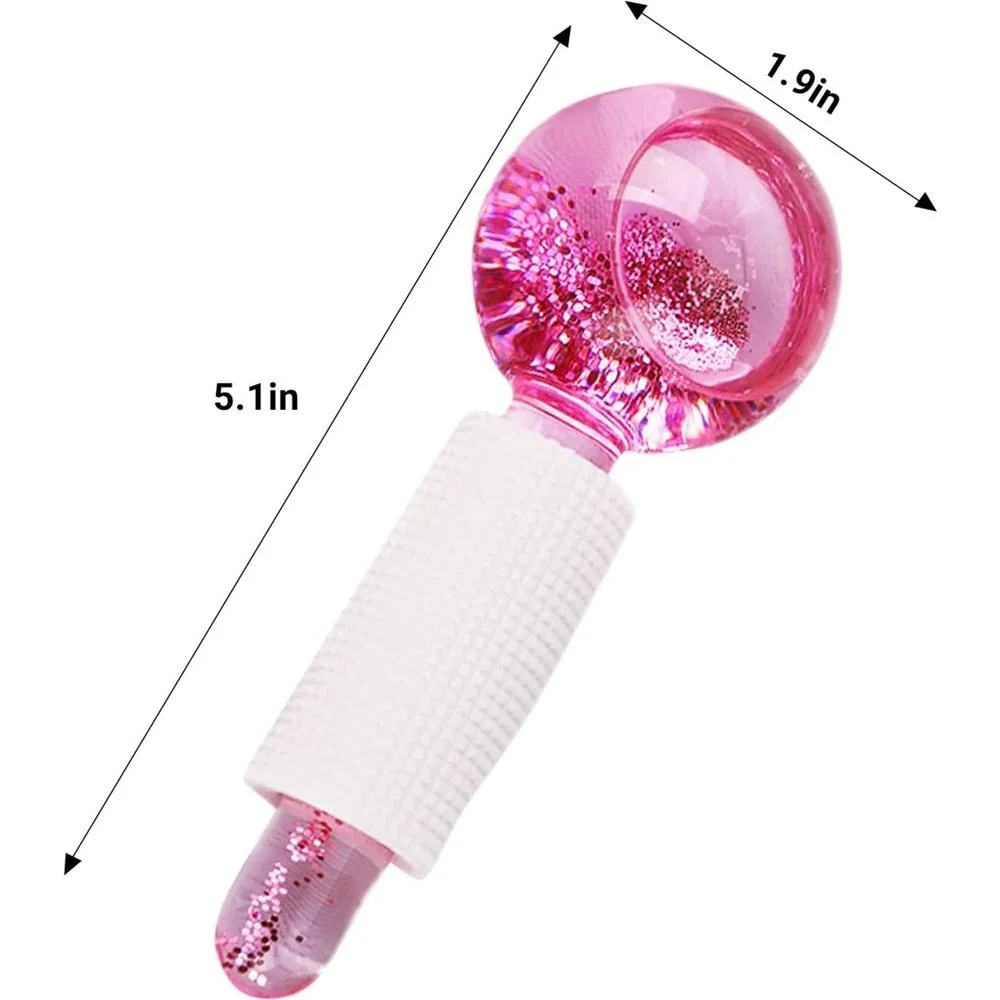 Glacial Bliss Calming Cryo Globes for Facials, Waxing and Other Treatments / 2 Pink Globes - Image 4