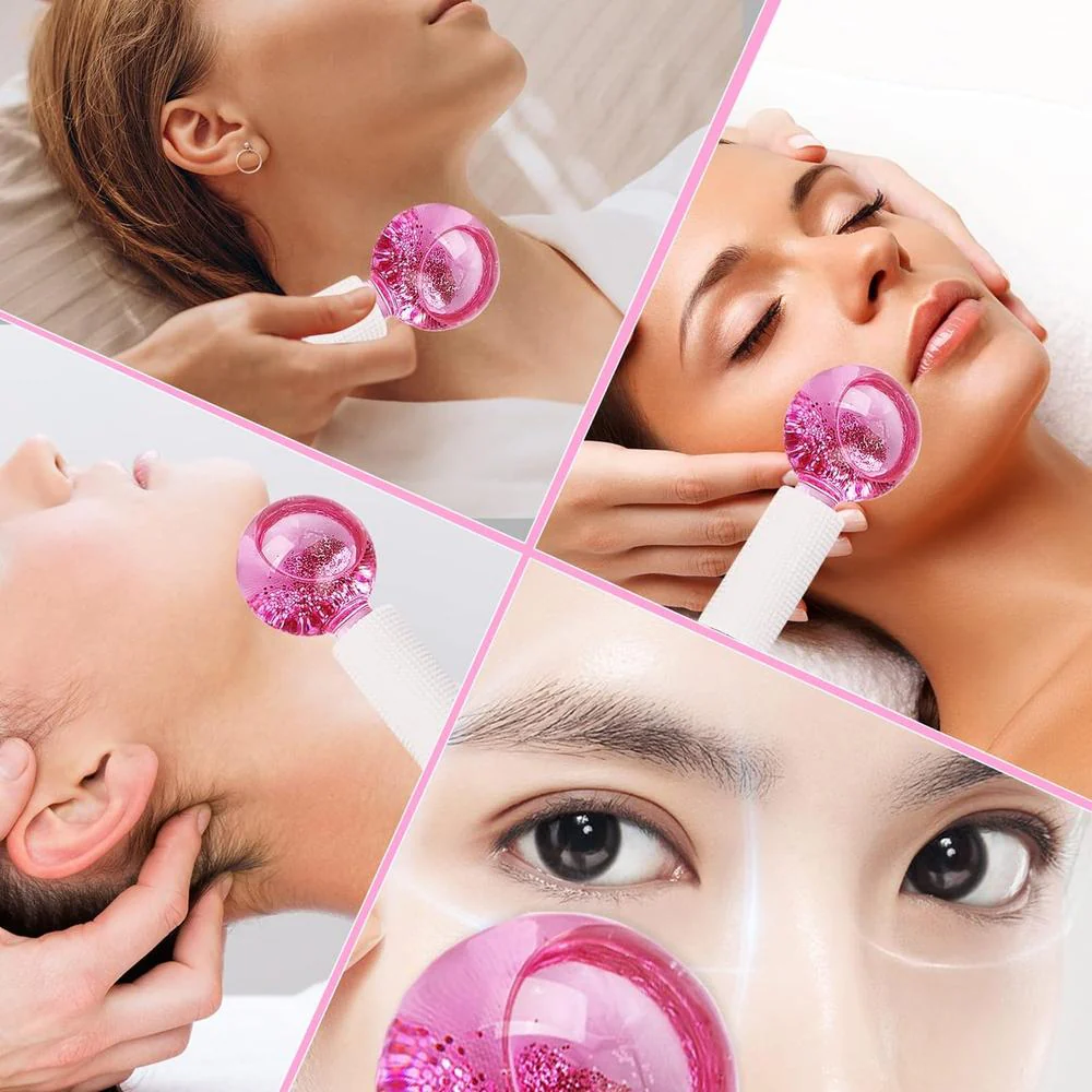 Glacial Bliss Calming Cryo Globes for Facials, Waxing and Other Treatments / 2 Pink Globes - Image 7