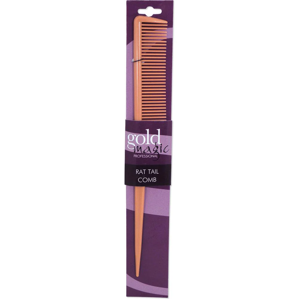 Gold Magic - Imitation Bone Rat Tail Comb - 9" - Perfect For Teasing And Backcombing And Long Tail Is Great For Sectioning Hair - Image 2