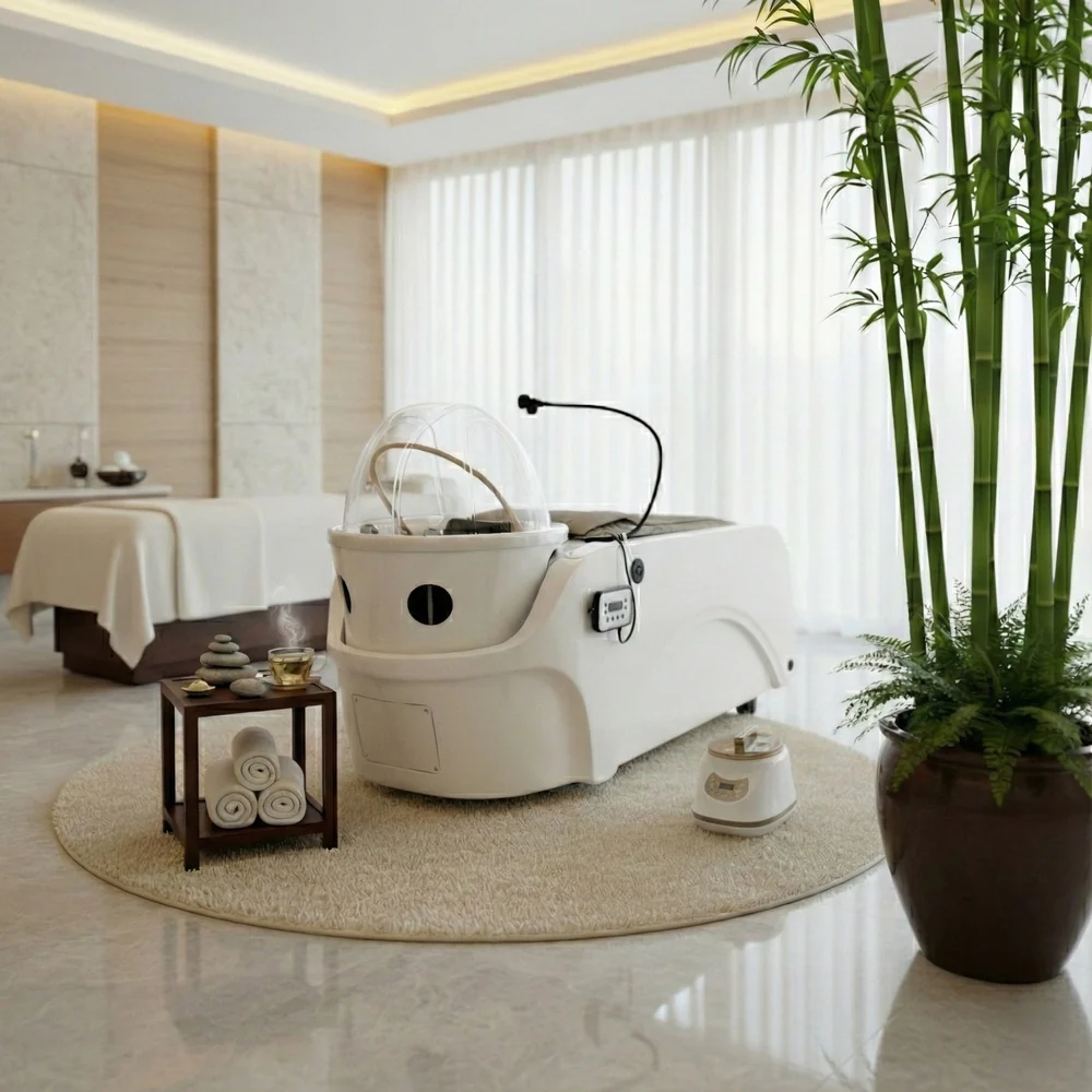 Halley Premium Head Spa & Steam Therapy Treatment Shampoo Bed by HANS Equipment - Image 10