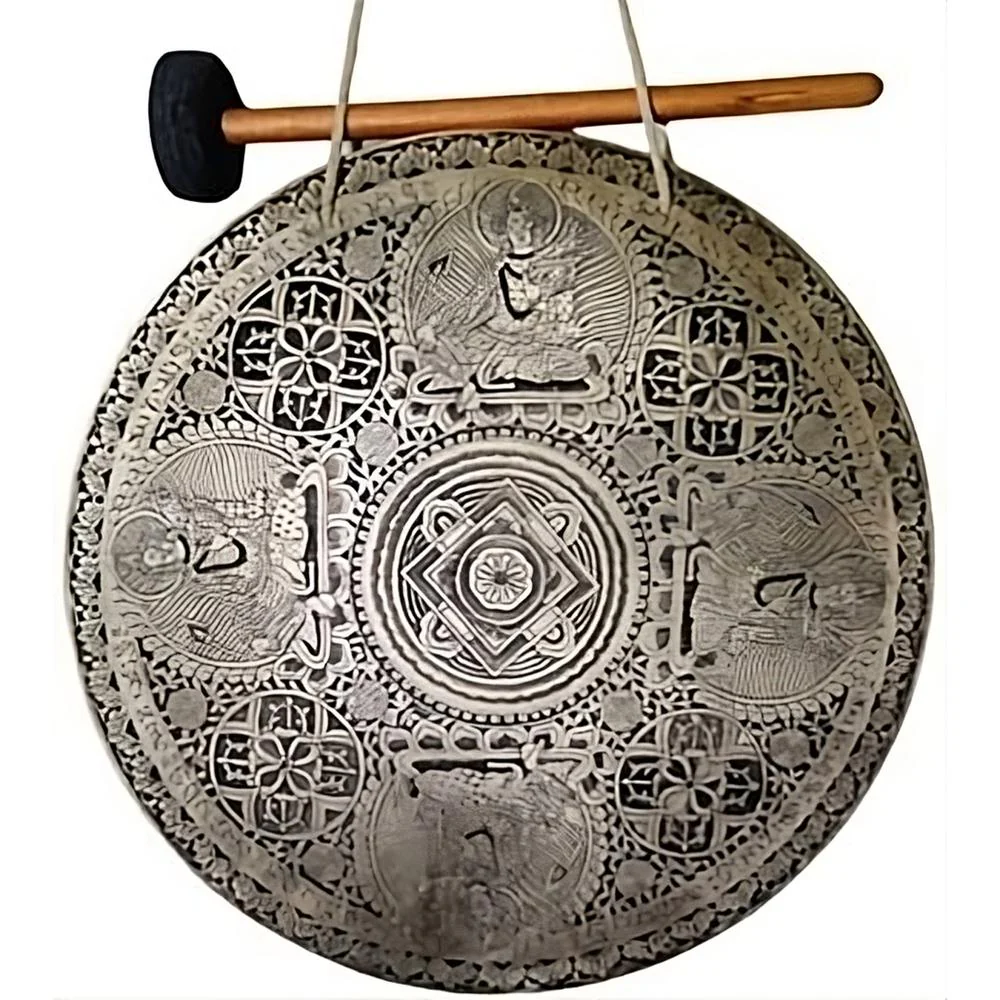 Hand Carved 18" Buddha Tara Gong