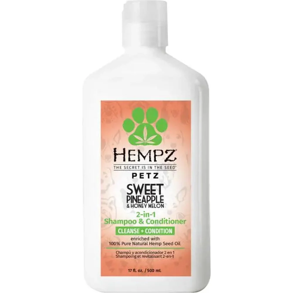 Hempz Petz Herbal Shampoo & Conditioner Sweet Pineapple & Honey Melon / 17 oz.