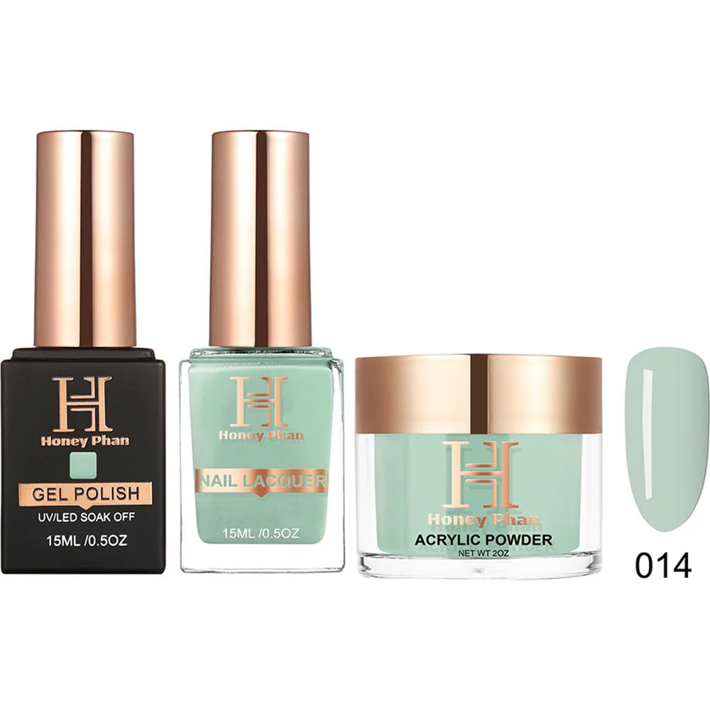Honey's Nail Secret Combo - UV/LED Soak Off Gel Polish 0.5 oz. + Nail Lacquer 0.5 oz. + Acrylic Powder 2 oz. - #HP 014