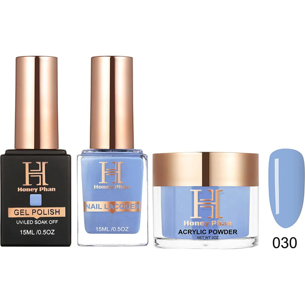 Honey's Nail Secret Combo - UV/LED Soak Off Gel Polish 0.5 oz. + Nail Lacquer 0.5 oz. + Acrylic Powder 2 oz. - #HP 030