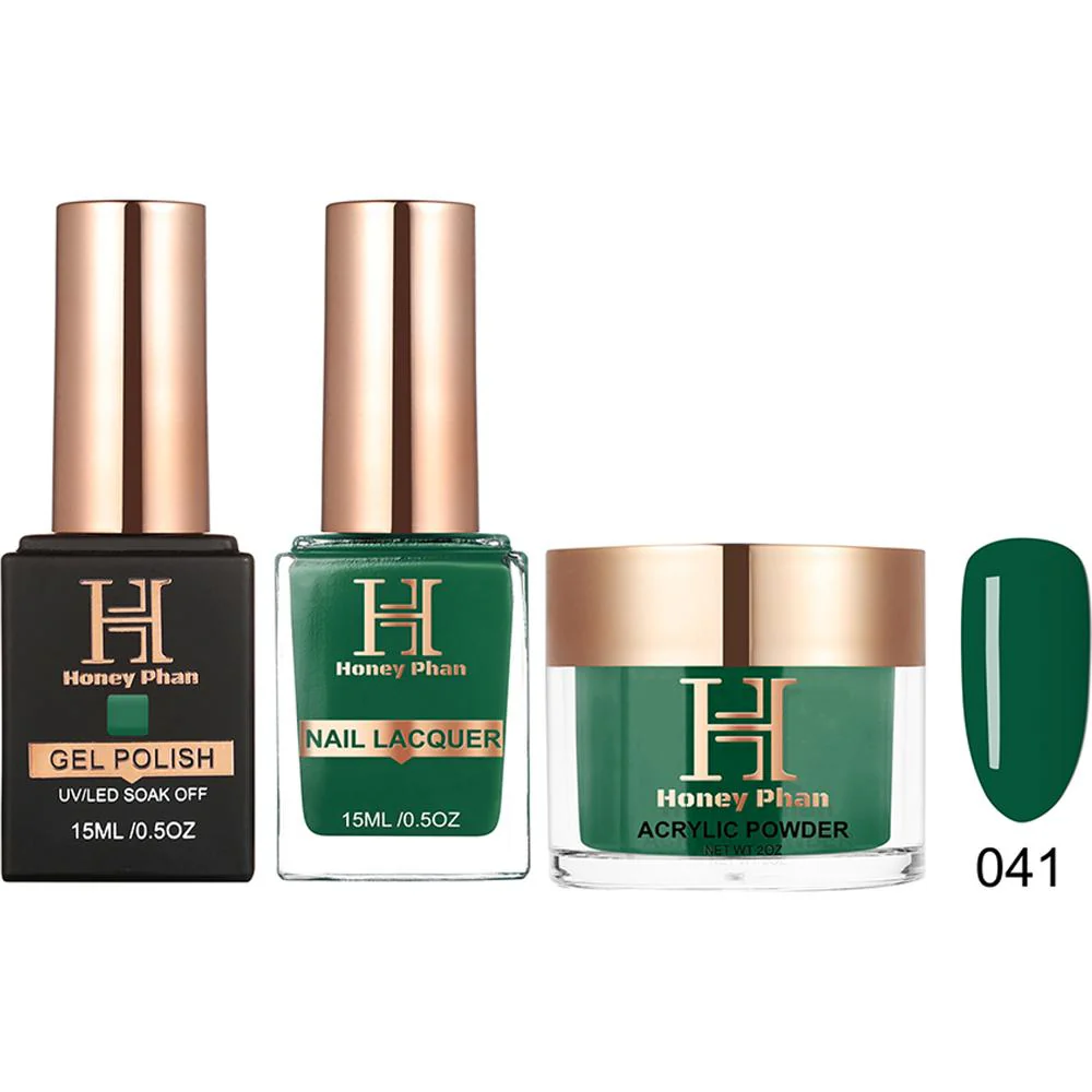 Honey's Nail Secret Combo - UV/LED Soak Off Gel Polish 0.5 oz. + Nail Lacquer 0.5 oz. + Acrylic Powder 2 oz. - #HP 041