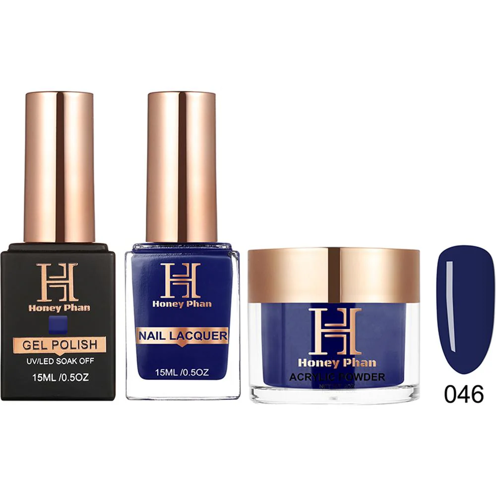 Honey's Nail Secret Combo - UV/LED Soak Off Gel Polish 0.5 oz. + Nail Lacquer 0.5 oz. + Acrylic Powder 2 oz. - #HP 046