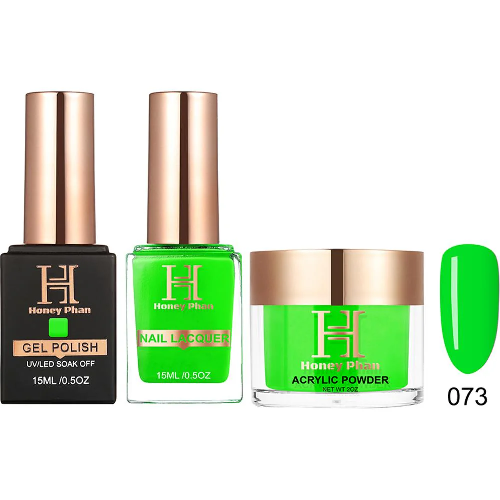 Honey's Nail Secret Combo - UV/LED Soak Off Gel Polish 0.5 oz. + Nail Lacquer 0.5 oz. + Acrylic Powder 2 oz. - #HP 073