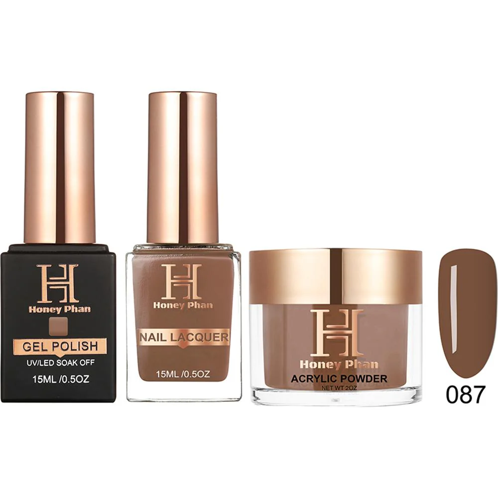Honey's Nail Secret Combo - UV/LED Soak Off Gel Polish 0.5 oz. + Nail Lacquer 0.5 oz. + Acrylic Powder 2 oz. - #HP 087