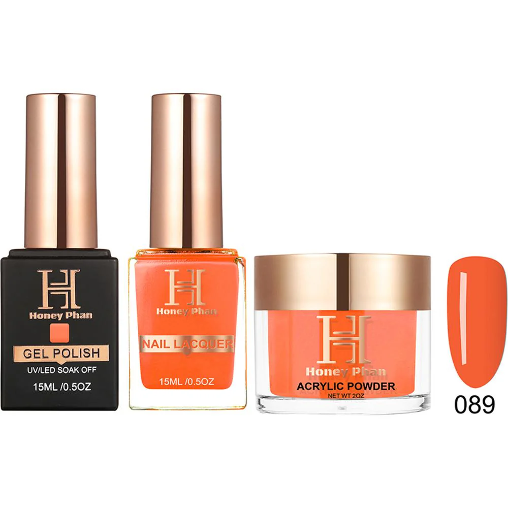 Honey's Nail Secret Combo - UV/LED Soak Off Gel Polish 0.5 oz. + Nail Lacquer 0.5 oz. + Acrylic Powder 2 oz. - #HP 089