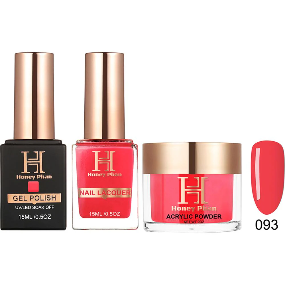 Honey's Nail Secret Combo - UV/LED Soak Off Gel Polish 0.5 oz. + Nail Lacquer 0.5 oz. + Acrylic Powder 2 oz. - #HP 093