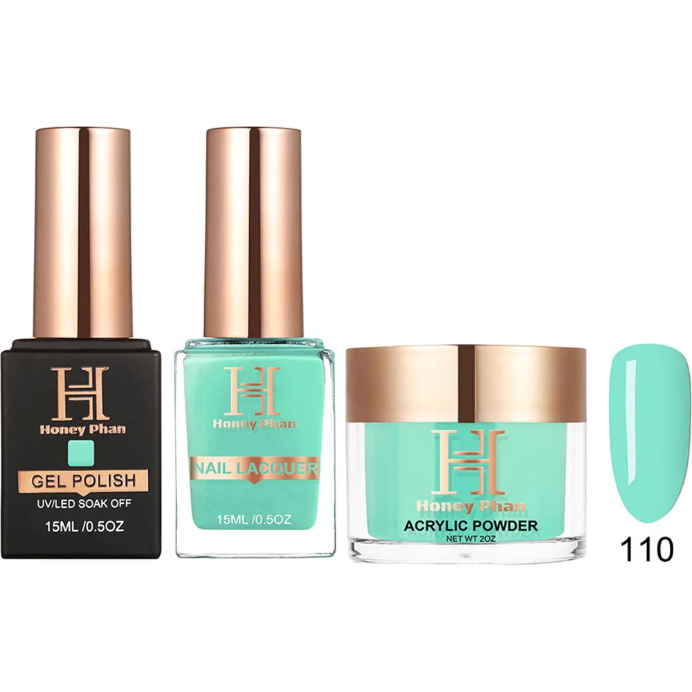 Honey's Nail Secret Combo - UV/LED Soak Off Gel Polish 0.5 oz. + Nail Lacquer 0.5 oz. + Acrylic Powder 2 oz. - #HP 110