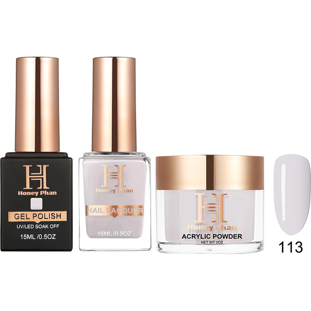 Honey's Nail Secret Combo - UV/LED Soak Off Gel Polish 0.5 oz. + Nail Lacquer 0.5 oz. + Acrylic Powder 2 oz. - #HP 113