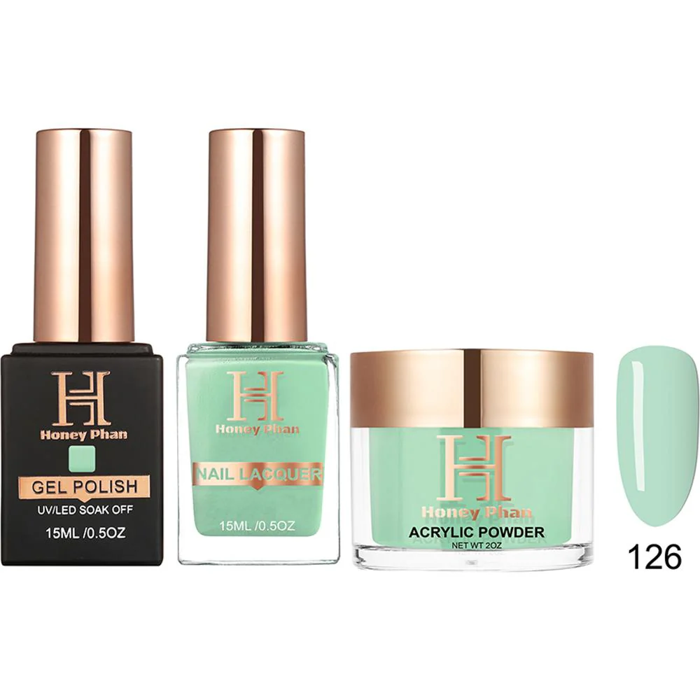 Honey's Nail Secret Combo - UV/LED Soak Off Gel Polish 0.5 oz. + Nail Lacquer 0.5 oz. + Acrylic Powder 2 oz. - #HP 126