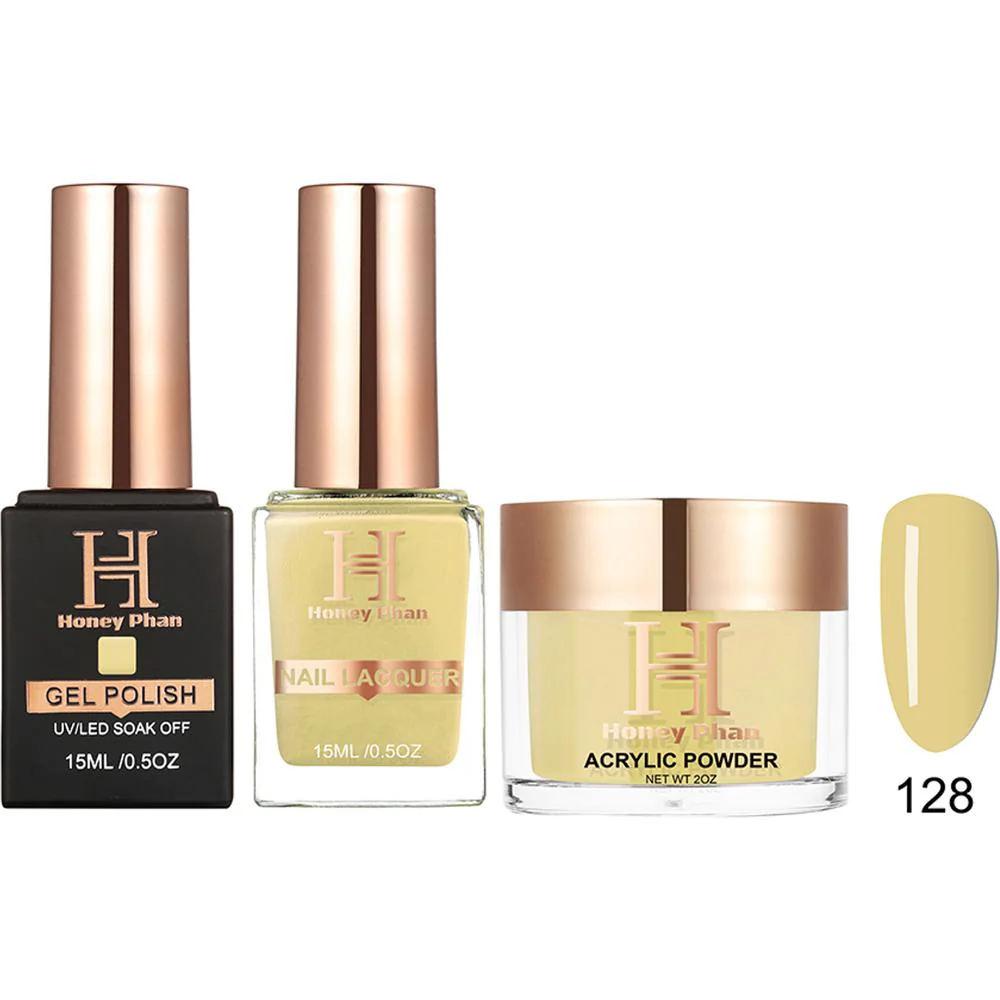 Honey's Nail Secret Combo - UV/LED Soak Off Gel Polish 0.5 oz. + Nail Lacquer 0.5 oz. + Acrylic Powder 2 oz. - #HP 128