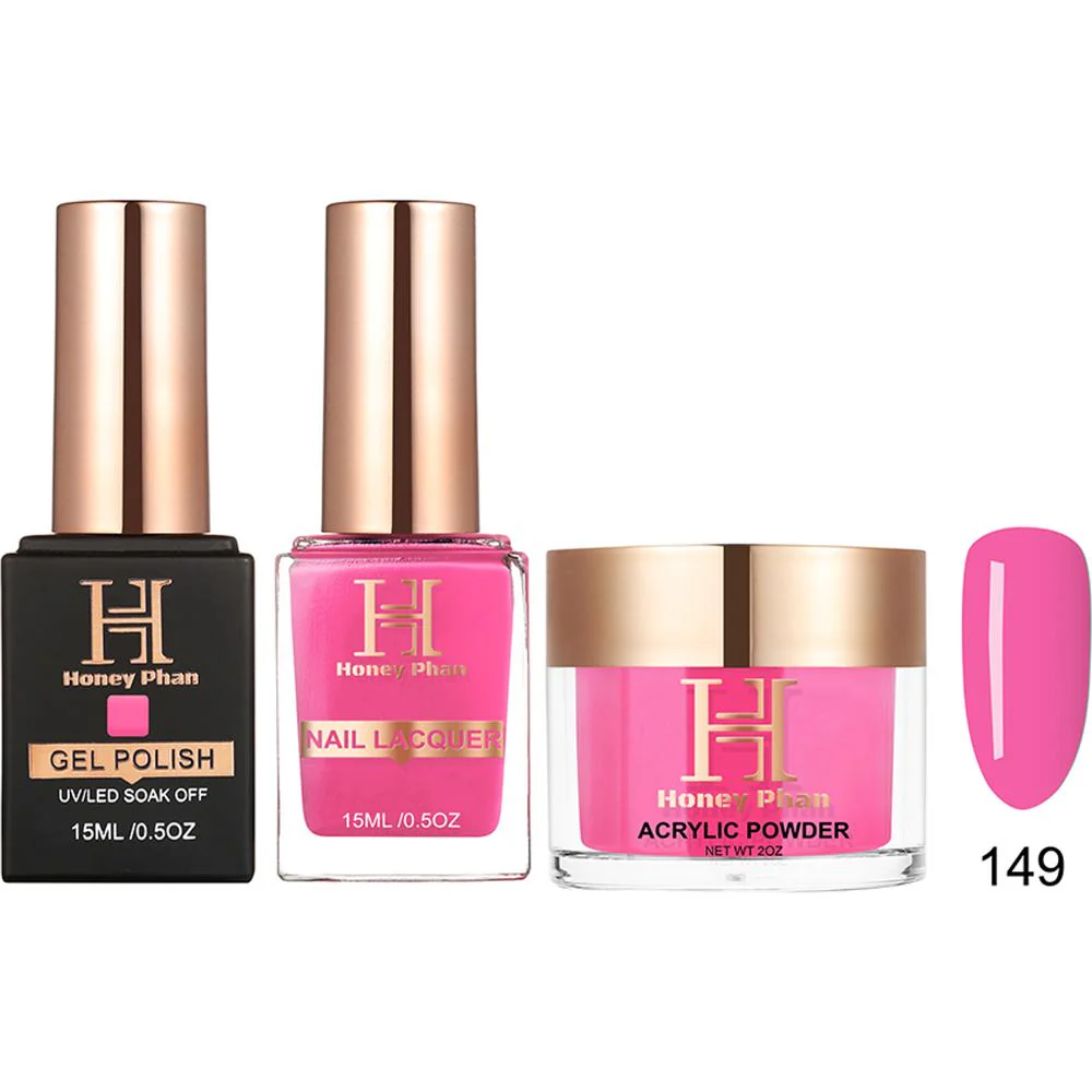 Honey's Nail Secret Combo - UV/LED Soak Off Gel Polish 0.5 oz. + Nail Lacquer 0.5 oz. + Acrylic Powder 2 oz. - #HP 149