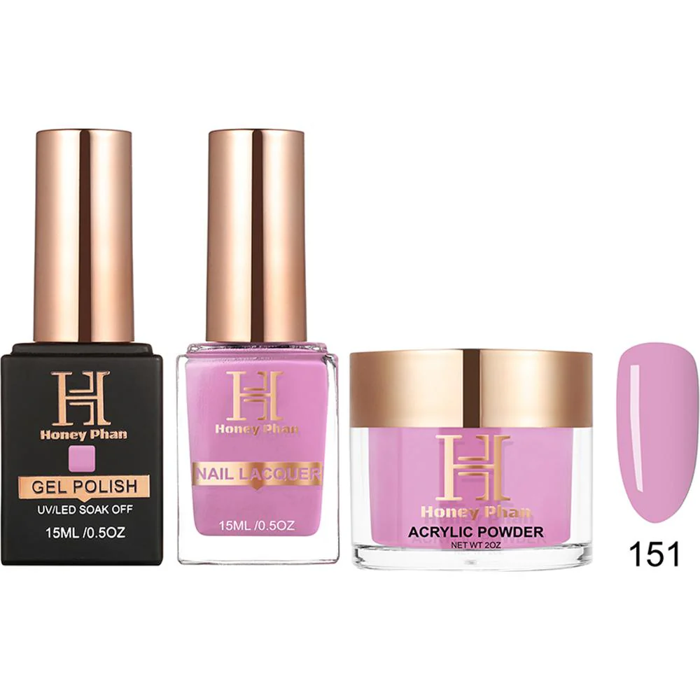Honey's Nail Secret Combo - UV/LED Soak Off Gel Polish 0.5 oz. + Nail Lacquer 0.5 oz. + Acrylic Powder 2 oz. - #HP 151