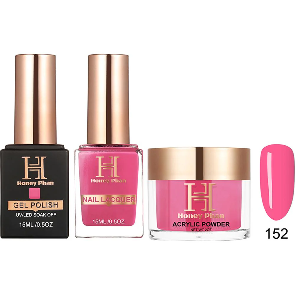 Honey's Nail Secret Combo - UV/LED Soak Off Gel Polish 0.5 oz. + Nail Lacquer 0.5 oz. + Acrylic Powder 2 oz. - #HP 152