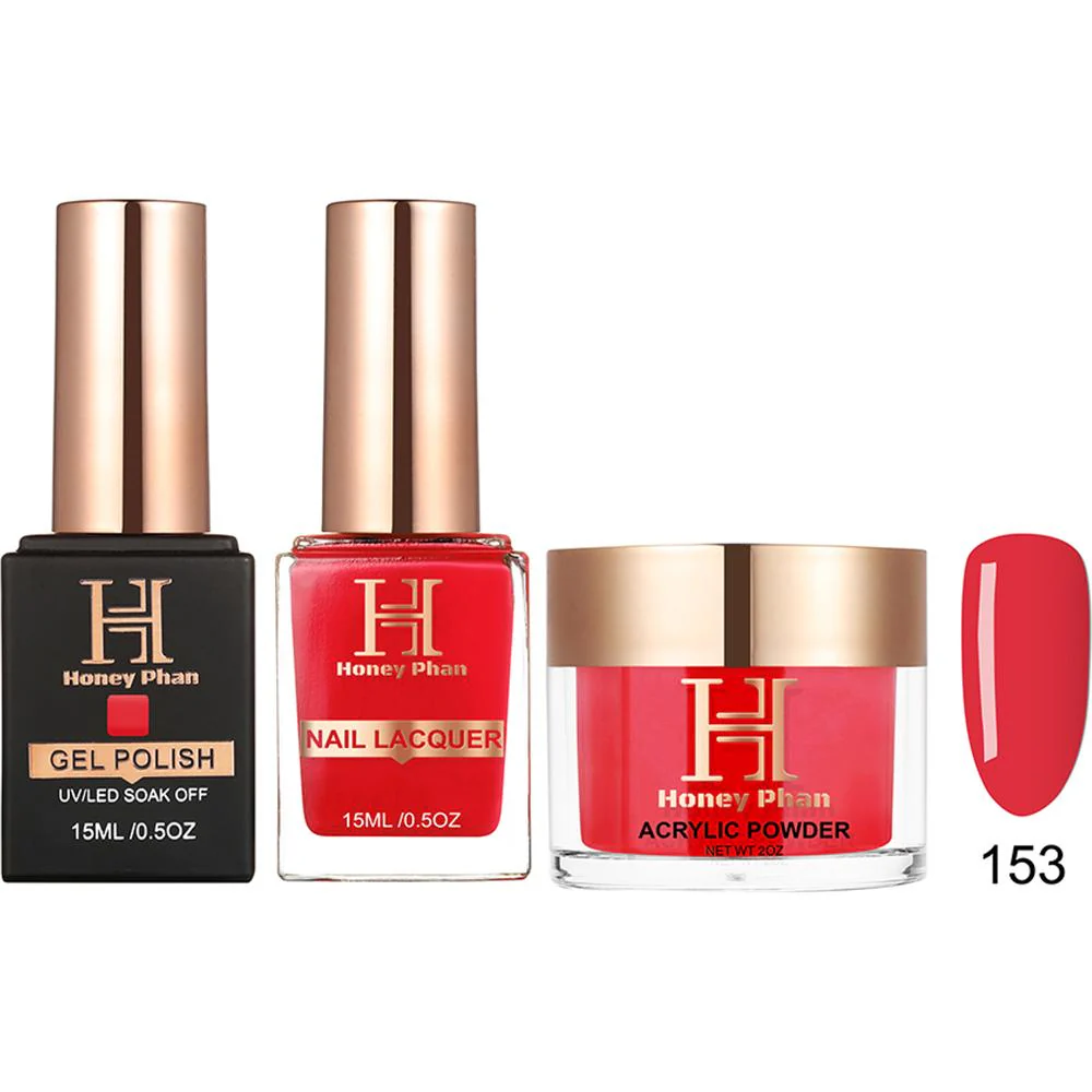 Honey's Nail Secret Combo - UV/LED Soak Off Gel Polish 0.5 oz. + Nail Lacquer 0.5 oz. + Acrylic Powder 2 oz. - #HP 153