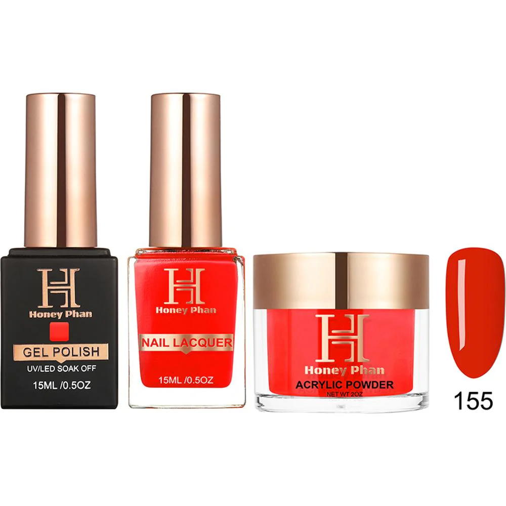 Honey's Nail Secret Combo - UV/LED Soak Off Gel Polish 0.5 oz. + Nail Lacquer 0.5 oz. + Acrylic Powder 2 oz. - #HP 155