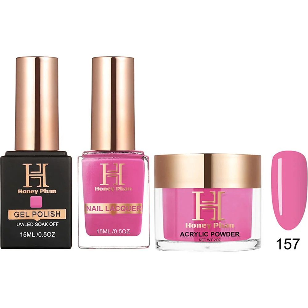 Honey's Nail Secret Combo - UV/LED Soak Off Gel Polish 0.5 oz. + Nail Lacquer 0.5 oz. + Acrylic Powder 2 oz. - #HP 157