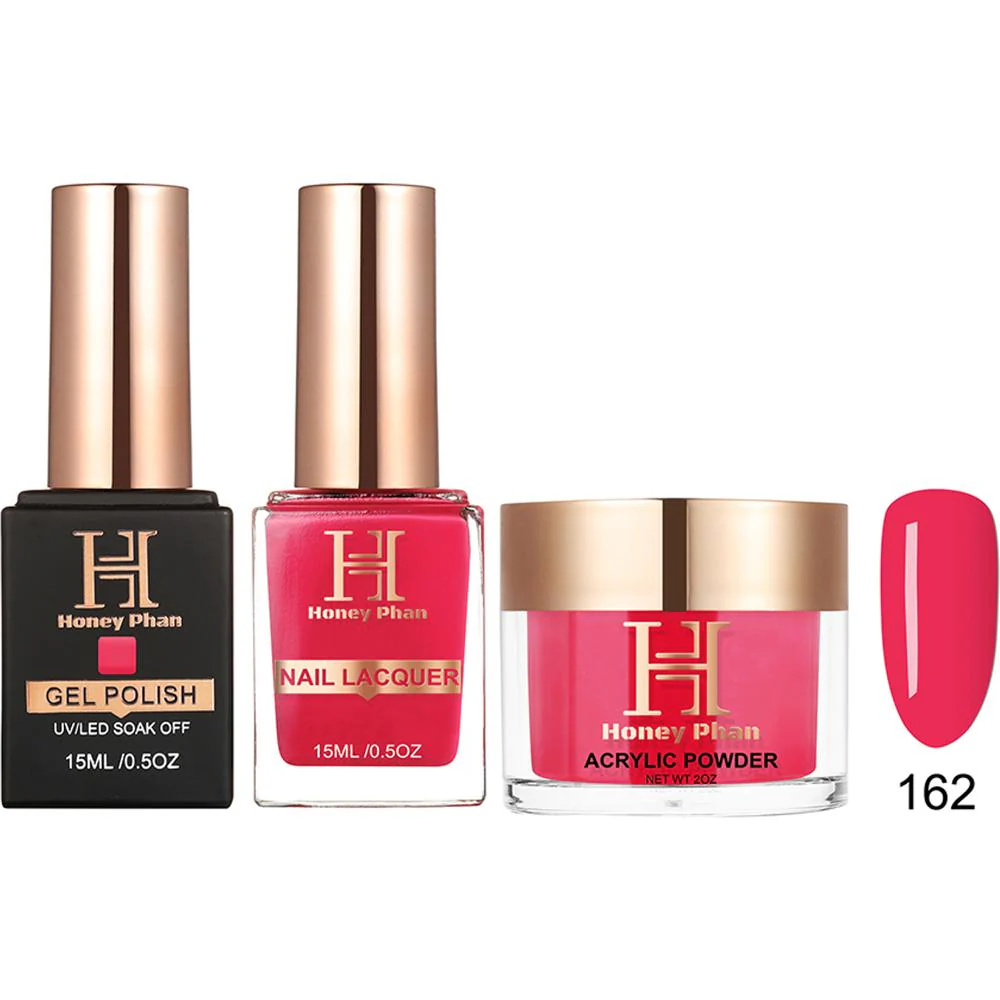 Honey's Nail Secret Combo - UV/LED Soak Off Gel Polish 0.5 oz. + Nail Lacquer 0.5 oz. + Acrylic Powder 2 oz. - #HP 162