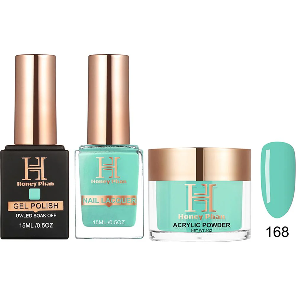 Honey's Nail Secret Combo - UV/LED Soak Off Gel Polish 0.5 oz. + Nail Lacquer 0.5 oz. + Acrylic Powder 2 oz. - #HP 168